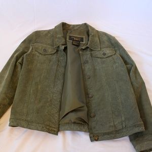 Fabio Leather Jacket, WOMEN'S Olive Green